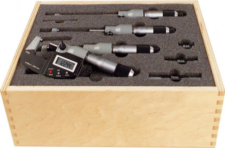 Micromètre IP65 numériquesous étui 0-100mm 