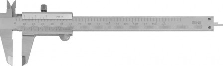 Pied à coulisse de poche vis blocage inox 200mm 