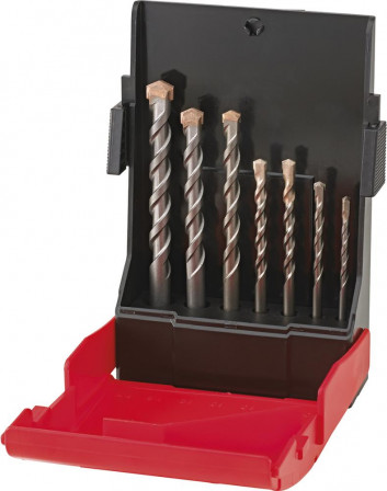 Jeu de forets béton carbure 7 pièces 