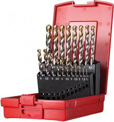 Jeu forets hél. 1-10mm x0,5 in A002 dans boîte 118G type N 4xD 19pcs Tin Tip A095201 