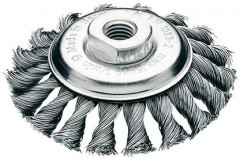 Brosse conique métall. 100x12mm tors. 0,5mm 