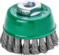 Brosse boisseau V4A M14 torsadée 65x0,5mm 