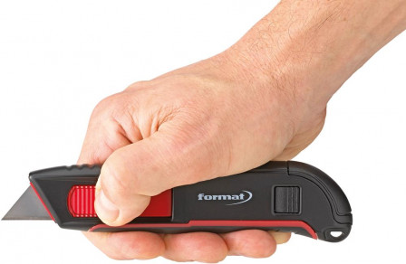 Cutter de sécurité Rentrée de lame autom. compr. 2lames 