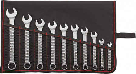 Jeu de clés mixtes DIN3113A 8-24mm 10 pcs, ds sac roulettes 