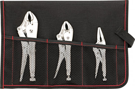 Jeu de pinces-étaux 3pcs dans sac à roulettes 