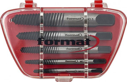 Jeu d'extracteurs de vis chrome vanadium 5 pièces Numéro 1-5 