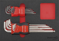 Module d'outillage 2/9 Jeu de clés mâles coudées six pans creux Torx 