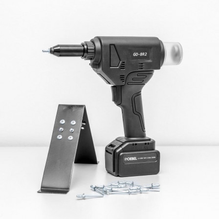 Riveteuse s. fil AccuBirdGO-BR 2 dans 1 mallette 2Ah 36W 2xbatterie et chargeur 4,0-6,4mm 