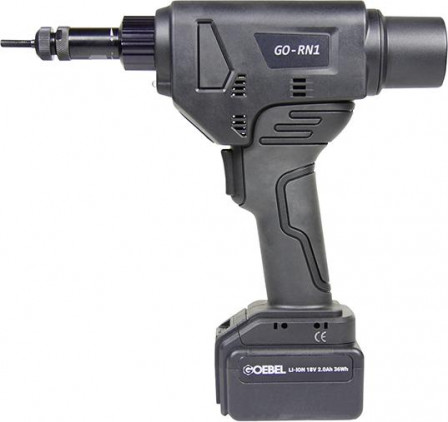 Riveteuse à écrous aveug.rechargeable GO-RN 1 ds 1mallette 2Ah 36W 2xbatt. et chargeur M3-8 