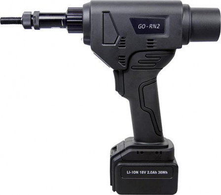 Riveteuse à écrous aveug.rechargeable GO-RN 2 ds 1mallette 2Ah 36W 2xbatt. et chargeur M8-12 