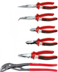 Jeu pinces chromées a. poignées bicomposant 6 pcs carton 