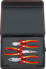 Jeu pinces VDE MIG a. poignées bicomposant 3 pcs pochette 