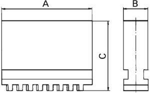 Jeu de 3 mors DIN6350BL 250mm 
