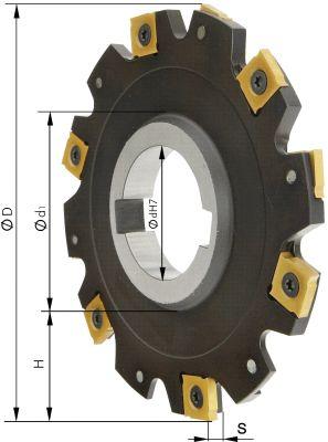 Fraise 3 tailles sans manchon D16 D160x10mm