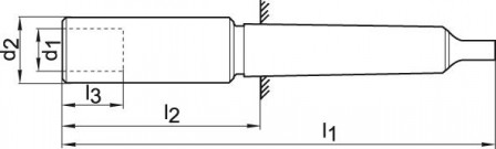 Porte-outils pour fraisesà lamer à pilote combiné queue CM2 T 1 