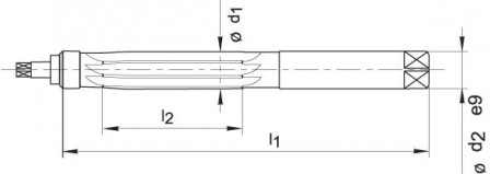 Alésoir à main DIN859 HSS4,0mm 