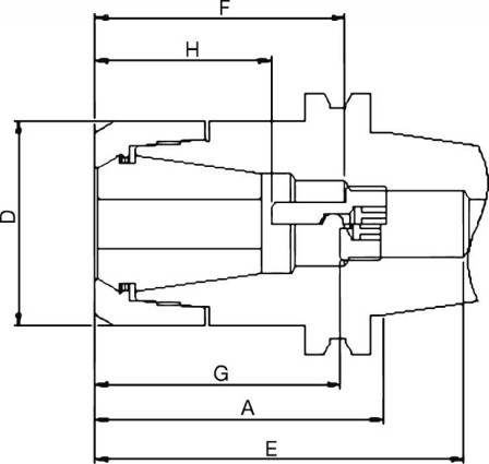 Mandrin à pinces DIN69871ADB SK40-100 CP32 