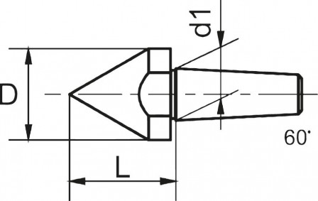 Pointe fine grande pour pointes tournantes 24mm  