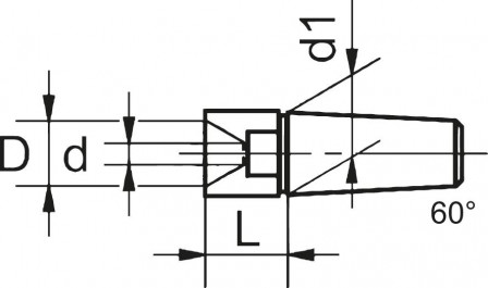 Pointe creuse E933/7 pourpointes tournantes 14mm 