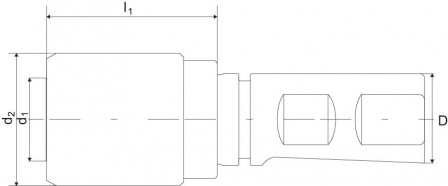 Mandrin à tarauder serrage rapide cylindrique 32mmM3-12  EX