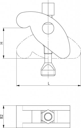 Crampon plaqueur complet avec vis 17x16mm 