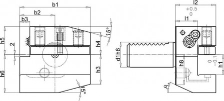 Porte-outils VDI DIN69880B2A-50x25x44