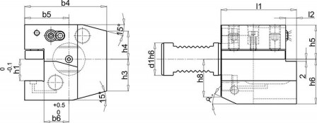 Porte-outils VDI DIN69880C2C3A-40x25x85