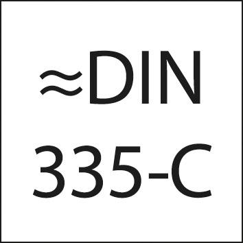 Jeu de fraises coniques DIN335 K20 forme C 90° 6,3-25mm 