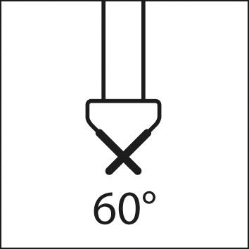 Fraise à ébavurer/chanfreiner CN DIN6527 carbure monobloc TiALN 60° 12mm 