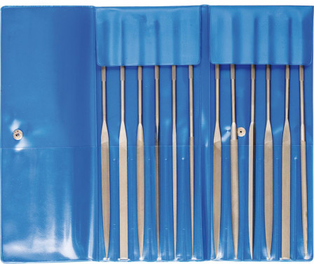 Jeu de limes aiguille haute précision 200mm taille0 12 pièces 