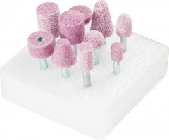 Jeu de meules sur tige 2001 forme goutte O grossier 