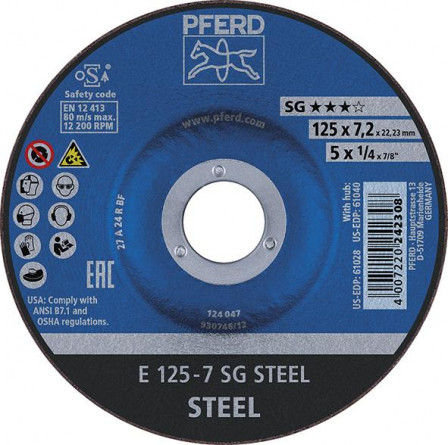 Meule d'ébarbage coudée A24RSG 178x7mm 