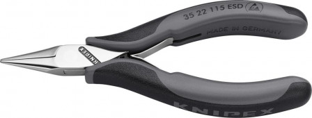 Pince à becs fins Électronique ESD mors plats et ronds 115mm 