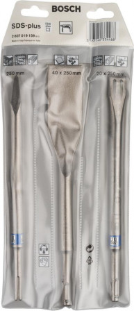 Burin SDS-plus jeu 3pcs 250 mm 