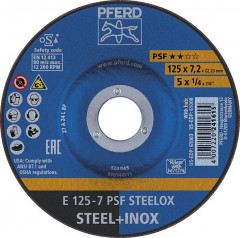 Meule d'ébarbage coudée PSFSTEELOX 180x7mm 