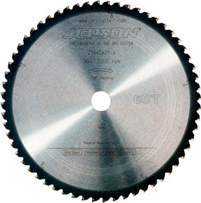 Lame de scie carbure Drytech D=255x25,4x2,0mm 60D pour acier à parois fines 