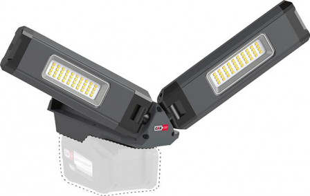 Projecteur à ailettes rechargeable DUO CONNECT 1250-2500 lumens sans batterie 