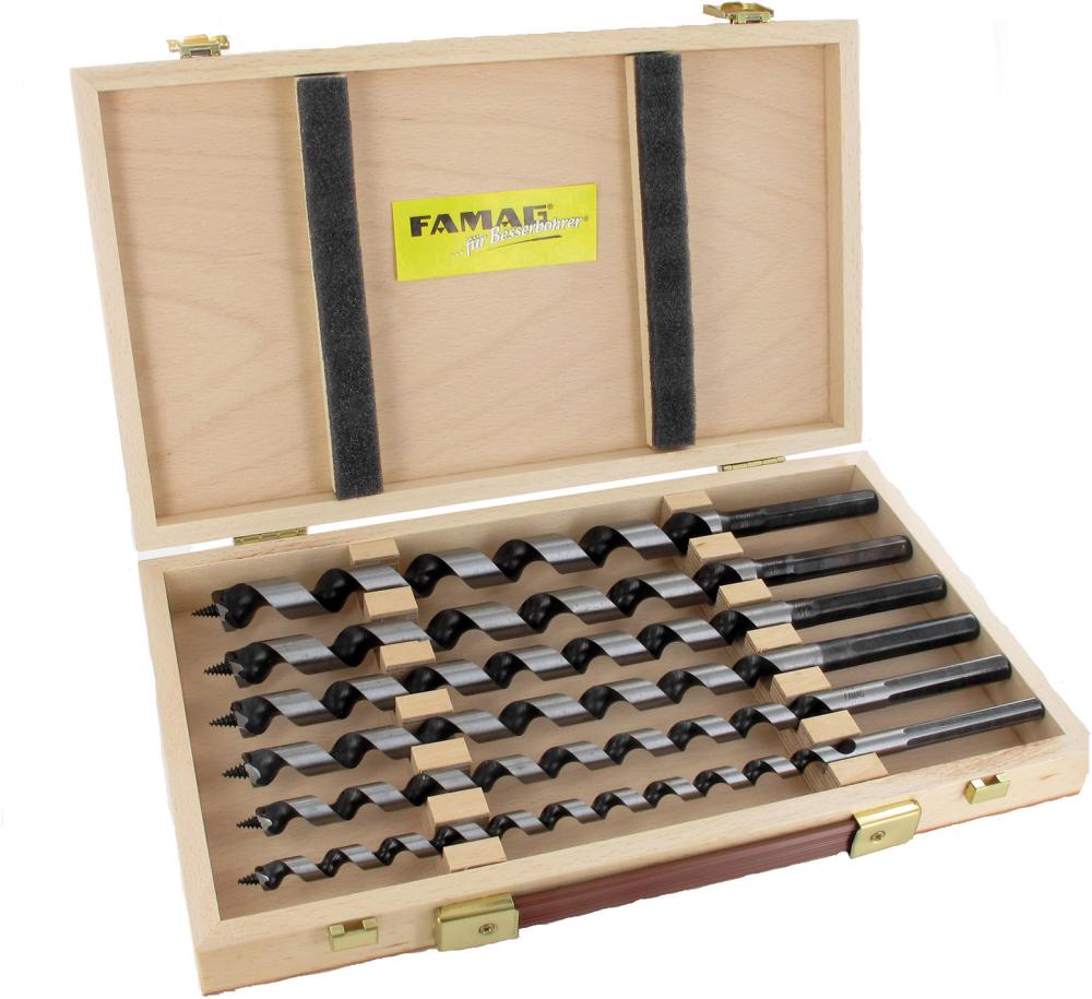 Jeu de forets à bois à simple spirale 320mm 6 pièces 