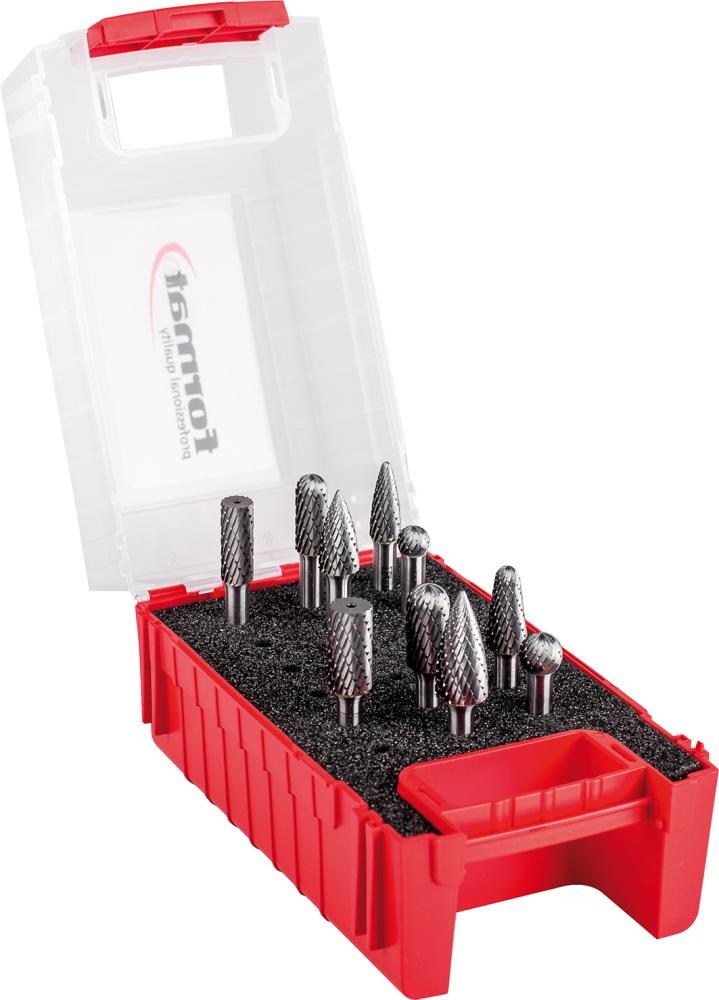 Jeu de fraises sur tige carbure C 6mm 10 pièces 