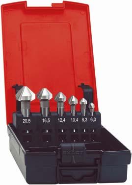 Jeu de fraises coniques DIN335 HSSE-PM forme C 90°6,3-20,5mm 