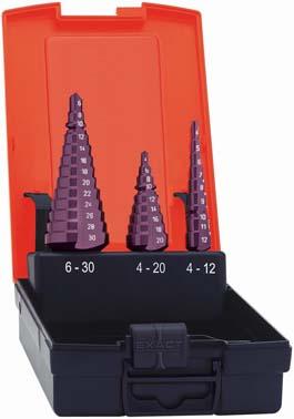 Jeu de forets étagés HSS TiALN 4-12/12-20/20-30mm 