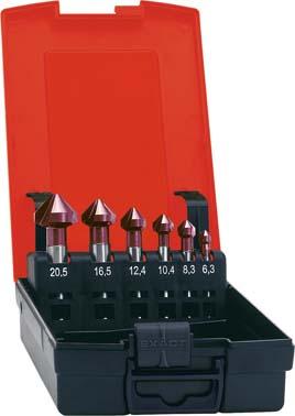 Jeu de fraises coniques TiAlN forme C 90° 6,3-20,5mm 