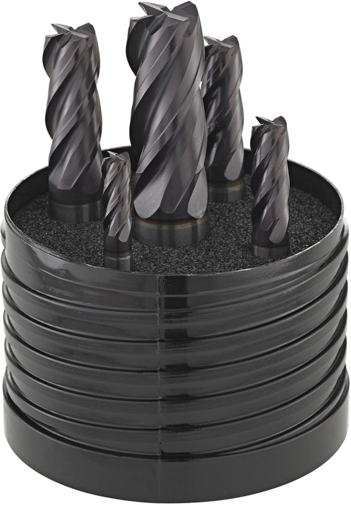 Jeu de fraises ratio longues carbure monobloc FIRE5 pièces D4 queue HB 6-1 6mm 