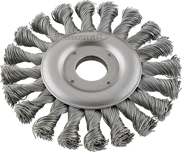 Brosse circulaire acier torsadée 125x mm 