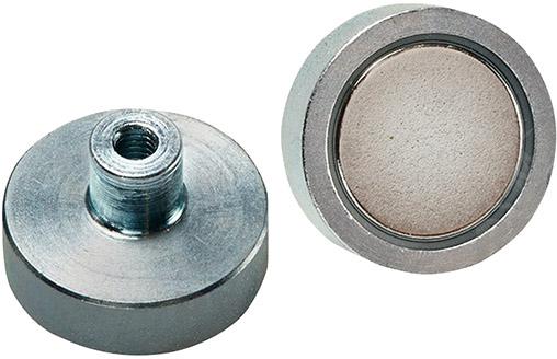 Aimant plat NdFeB avec filetage 32x7/ 15,5mm 