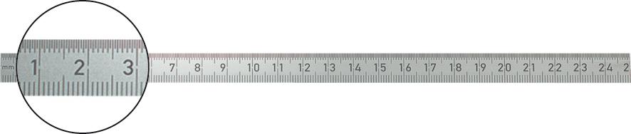 Règle graduée souple acier 150x13mm inox 