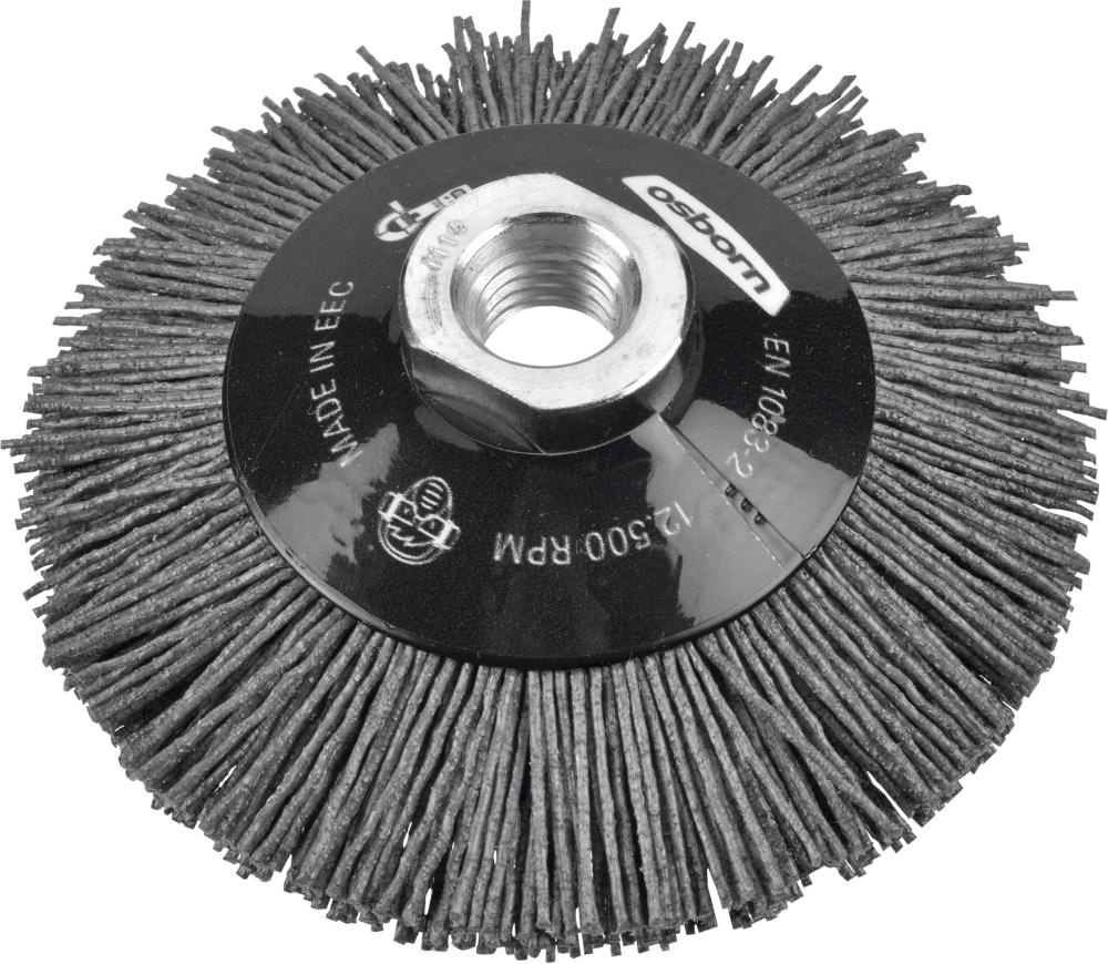 Brosse conique nylon abrasif 100x20mm 