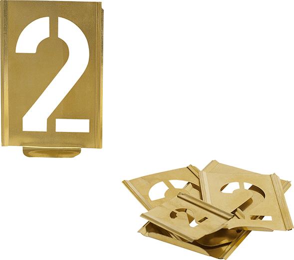 Pochoir de marquage 0-9 hauteur caractères 100mm 