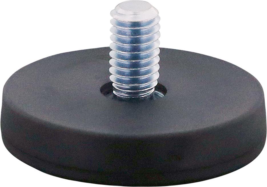 Aimant plat 88mm avec tige M8/caoutchouc 