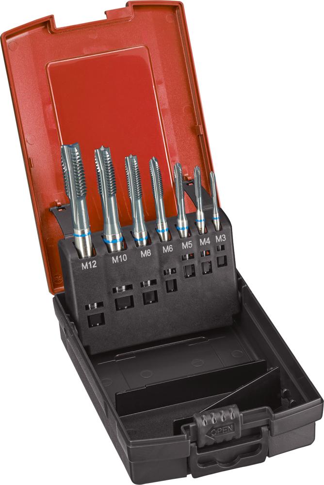 Jeu de tarauds machine HSSE vapeur type INOX 6H trou débouchant M3-M12 